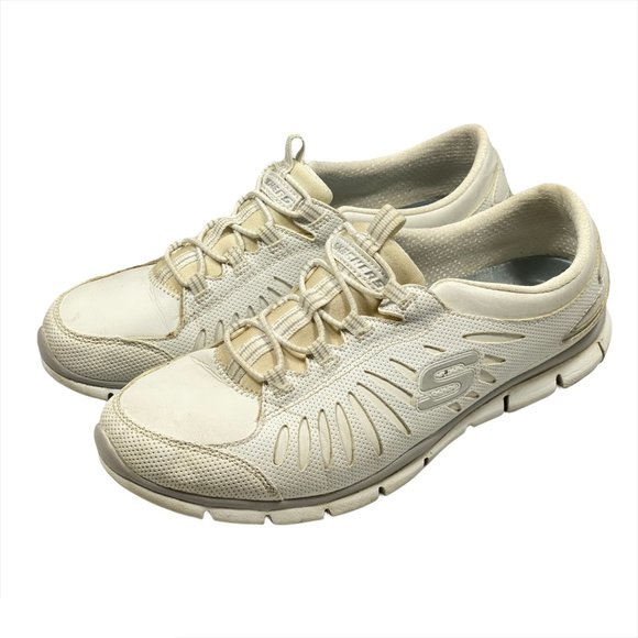 Skechers Womens Aftermath Running Bungee White Shoes Size 6.5 - Picture 1 of 8